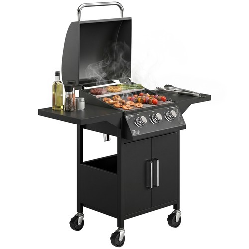 Outsunny burner gas grill - outsunny, 3