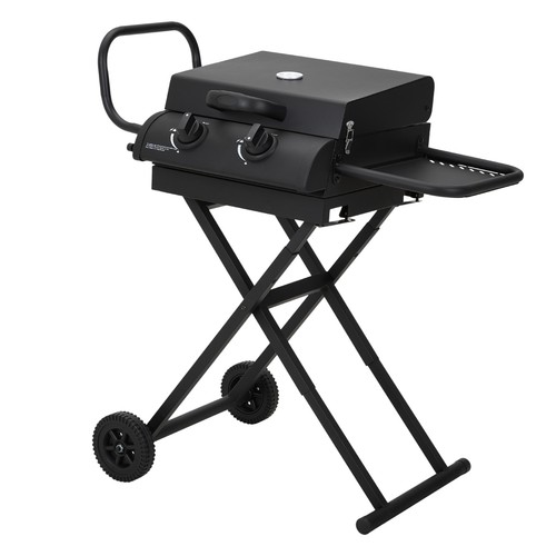 Foldable freestanding gas bbq - freestanding,