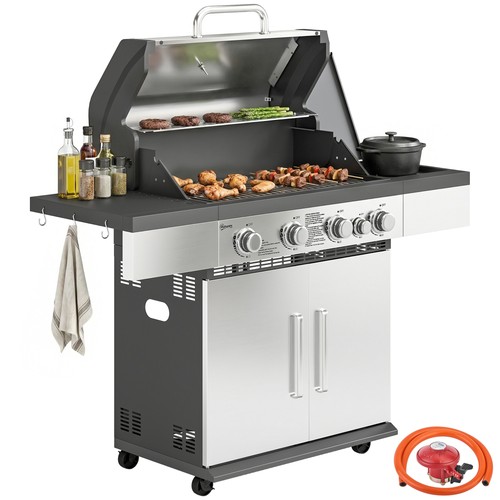 Outsunny burner gas bbq - outsunny,
