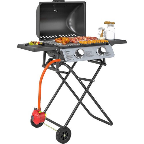 Portable foldable gas - foldable, barbecue
