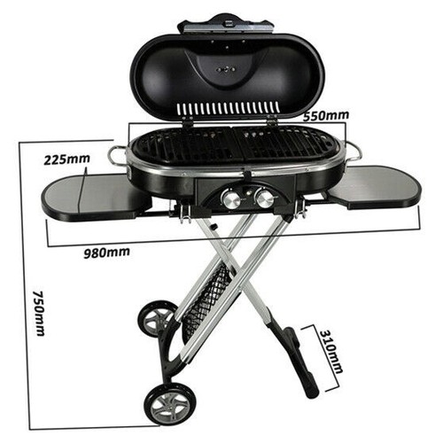 Portable gas bbq - gas, burners